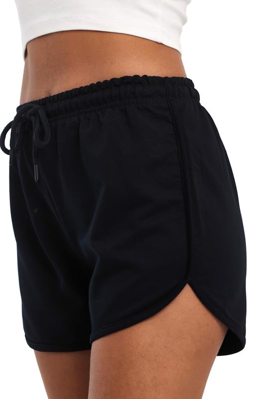 COMEOR Kısa kadın şortu, yazlık koşu pantolonu, spor pantolonu, kısa pamuk, antrenman pantolonu, kısa, yazlık pantolon, kısa, yoga, spor, boş zaman, Açık gri, M