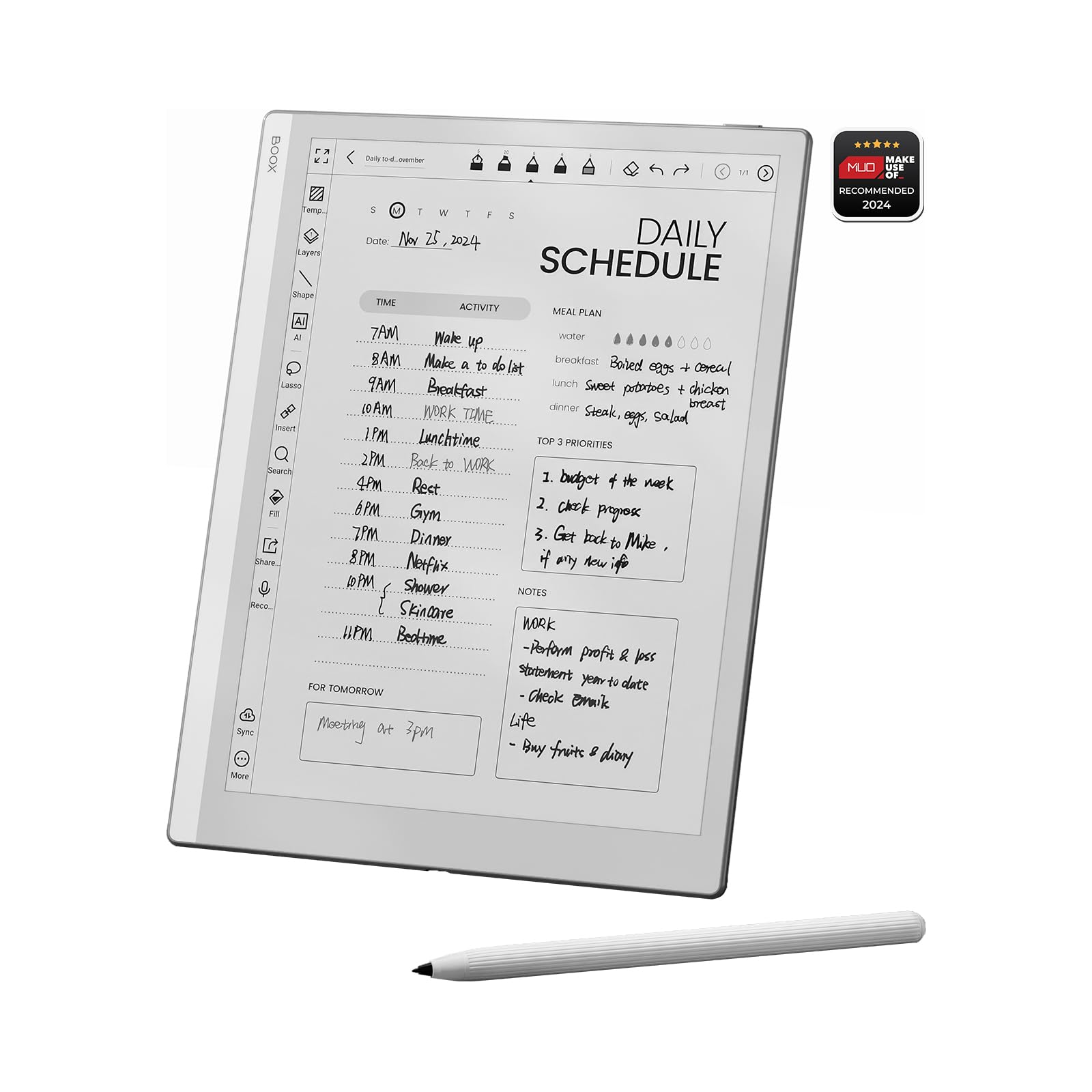 BOOX Go 10.3 ePapier Tablet 10,3 inç Monokrom 300 dpi 64 GB Android 12 E-Ink HD WiFi BT