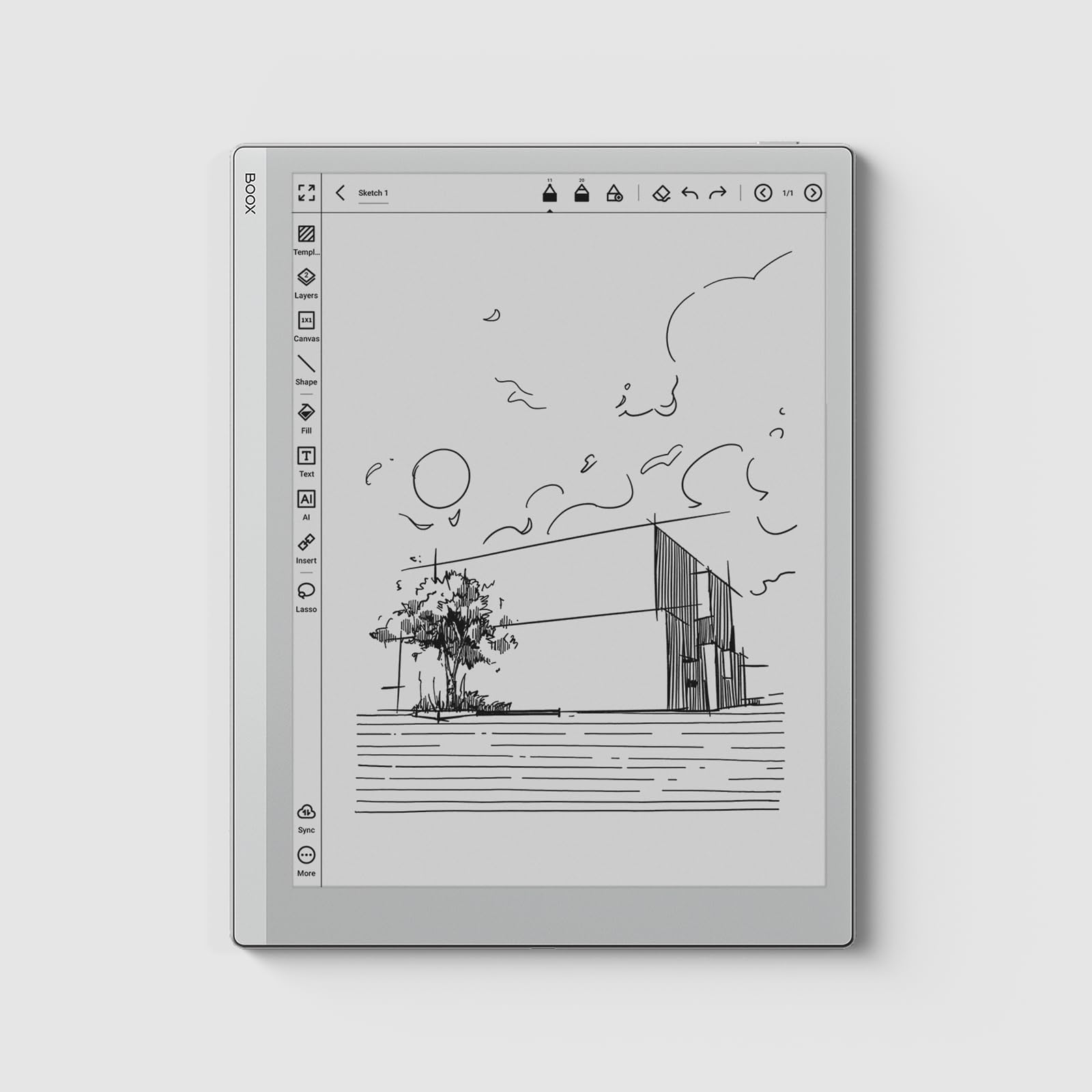 BOOX Go 10.3 ePapier Tablet 10,3 inç Monokrom 300 dpi 64 GB Android 12 E-Ink HD WiFi BT