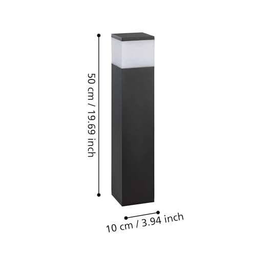 901032 Dış Mekan "park 5" Antrasit Alüminyum Bahçe Topraklı Priz Aydınlatma 16a Max:3520w E27 M