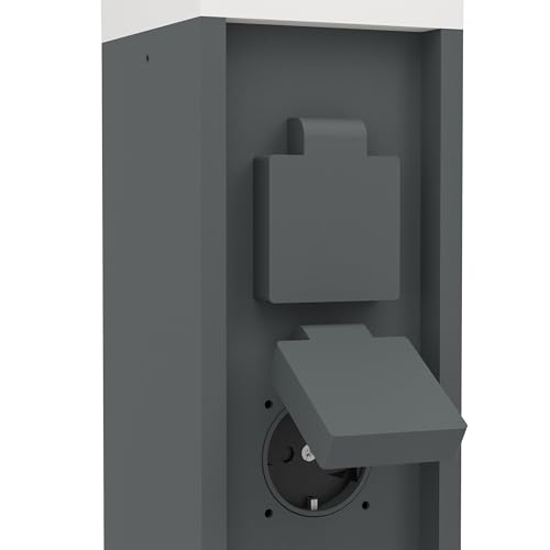 901032 Dış Mekan "park 5" Antrasit Alüminyum Bahçe Topraklı Priz Aydınlatma 16a Max:3520w E27 M