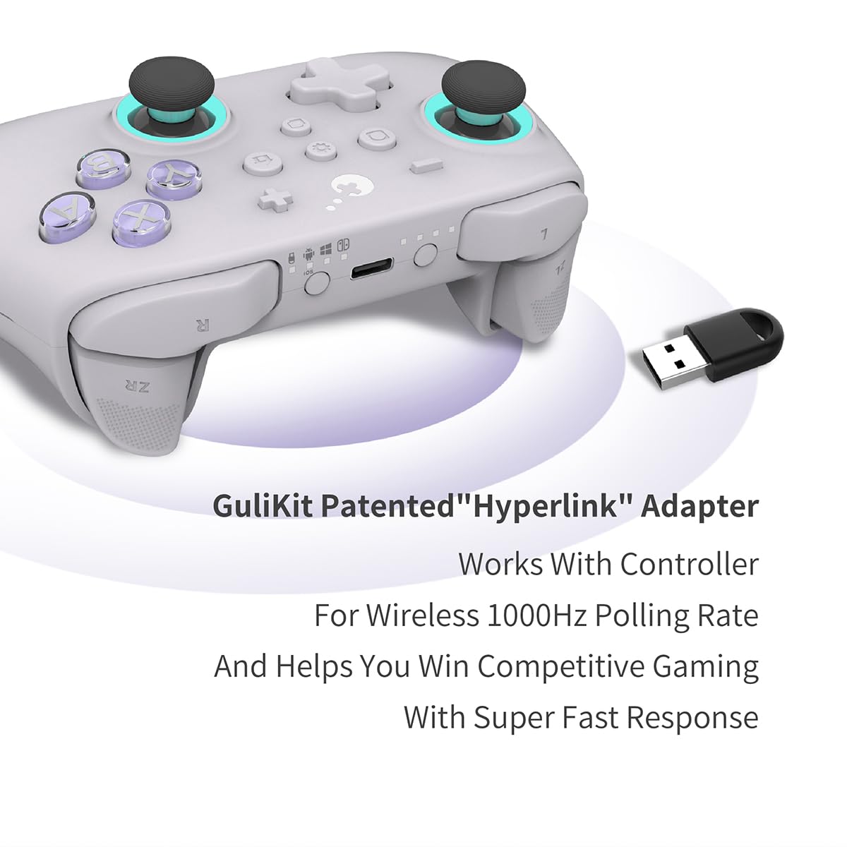 GuliKit KK3 Max Game Controller Hall Effect Joysticks Analog & Digital Triggers Wireless Pro 1000HZ
