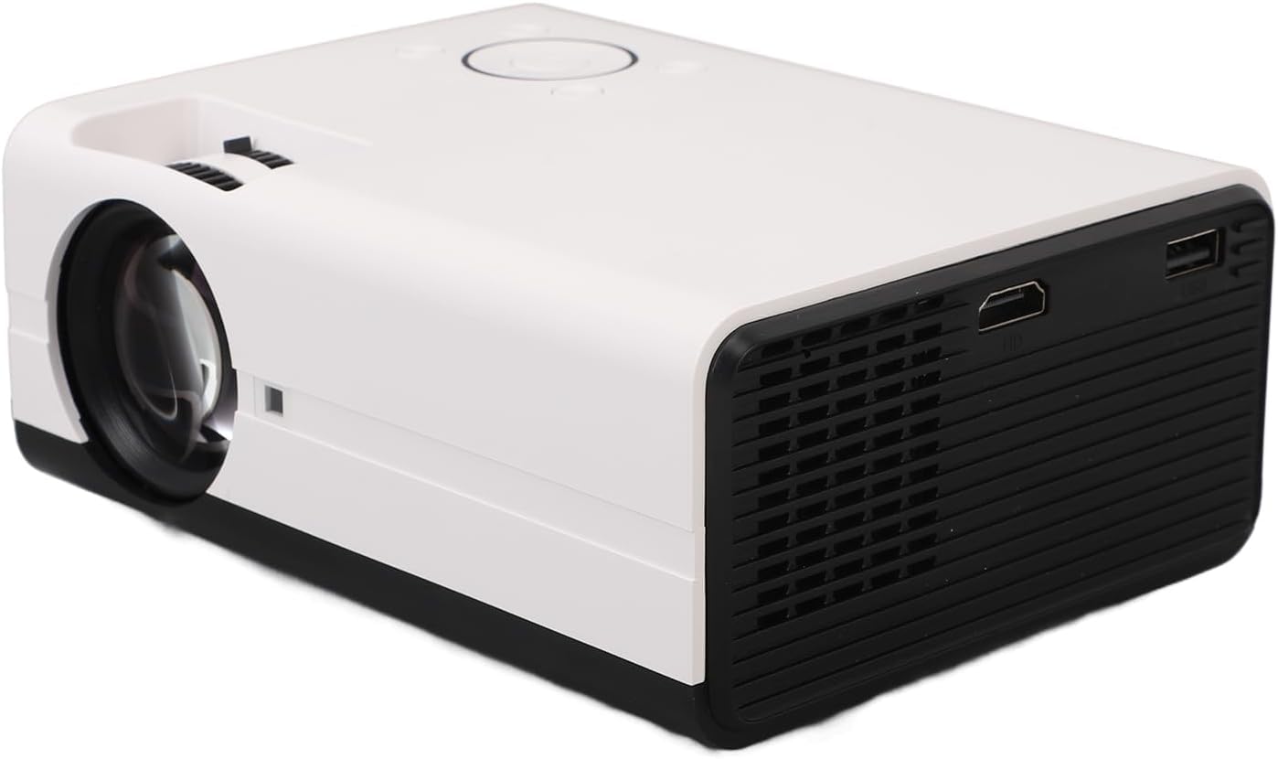 Coverzone WiFi Ve Bluetooth özellikli Mini Projektör, Dış Mekan Ev Sineması Için 4K Taşınabilir Film Projektörü, 10000 Lux, 130 Projeksiyon Boyutu, HDMI, USB, AV Bağlantı Noktaları T01