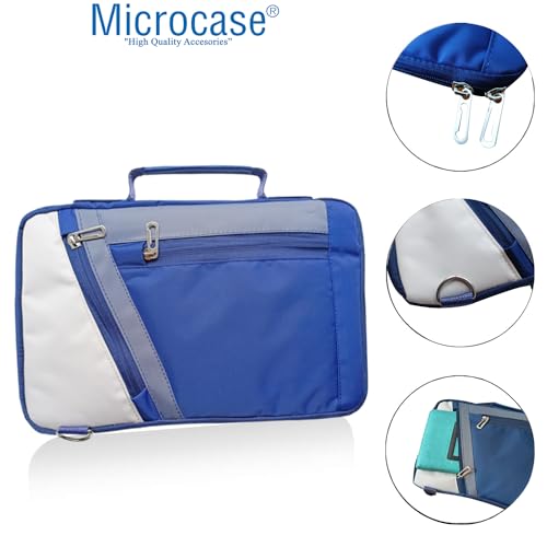 Microcase Huawei Matepad 11.5 inch Tabletler için Omuz Askılı El Tutacaklı Universal Sleeve Taşıma Çantası AL4346 Lacivert Krem Gri