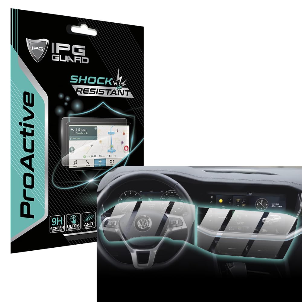 IPG ProActive for VOLKSWAGEN 2023-2025Touareg 12.3" Gösterge Paneli + 15" Navigasyon Ekranı 9H Sertlik Ekran Koruyucu Nano Seramik Film Ultra Duyarlı Touareg için Yüksek Netlik