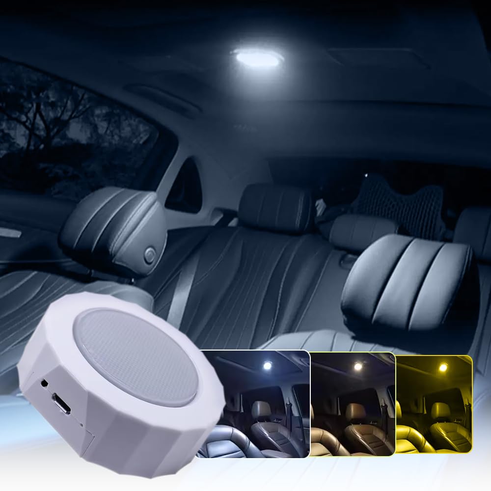 Araba İç Dış Mekan Dokunmatik Led 3 Renkli Lamba Mini Araç Gece Tavan Okuma Işığı USb şarj Acil Durum Lambası Taşınabilir Kablosuz Lamba