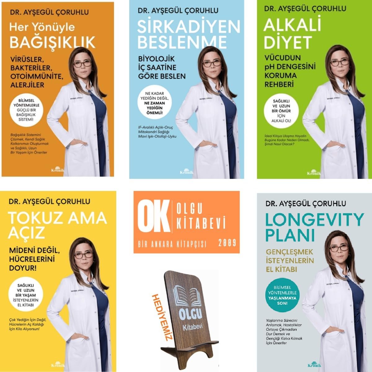 Her Yönüyle Bağışıklık - Tokuz Ama Açiz - Longevity Plani - alkali diyeti - Sirkadiyen Beslenme/ 5 KİTAP SET - Ayşegül Çoruhlu