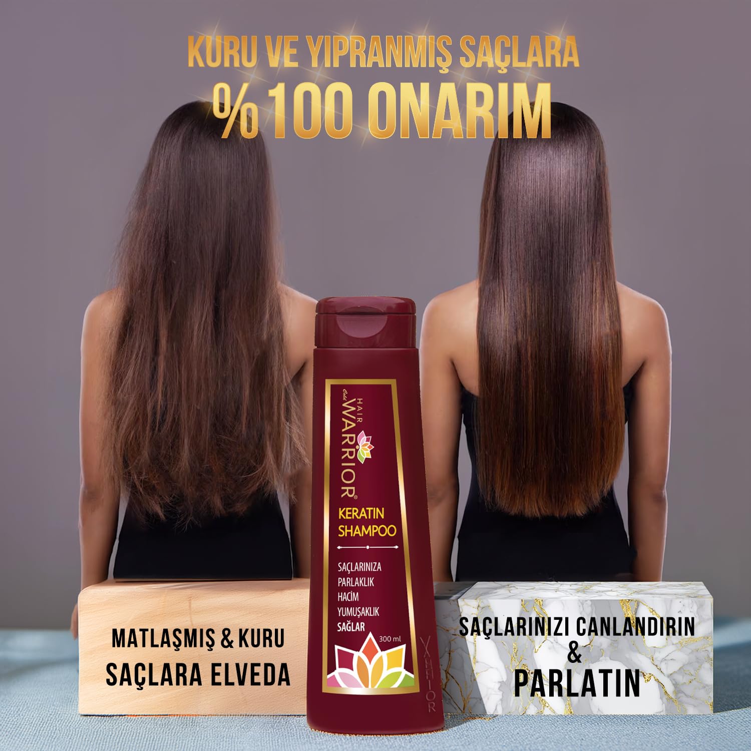 Keratin Şampuan Hair Cold Warrior® Kuru ve Aşırı Yıpranmış Saçlar için Keratinli Saç Bakım Bitkisel E Vitaminli Bakımı Şampuanları Keratin Saç Tedavi Bakımı Ürünleri