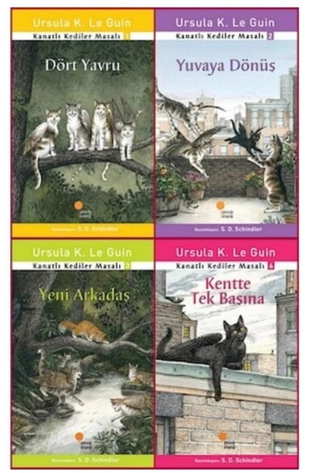 Kanatlı Kediler Masalı Dizisi 4 Kitap Set / Ursula K. Le Guin