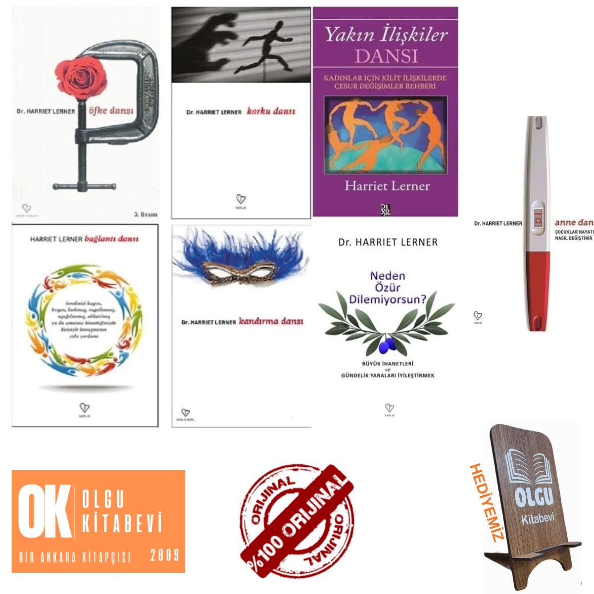 Korku Dansı - Öfke Dansı - Kandırma Dansı - Anne Dansı - yakın ilişkiler dansı - bağlantı dansı /7 Kitap Tam Set -Dr. Harriet Lerner / OLGU KİTABEVİ