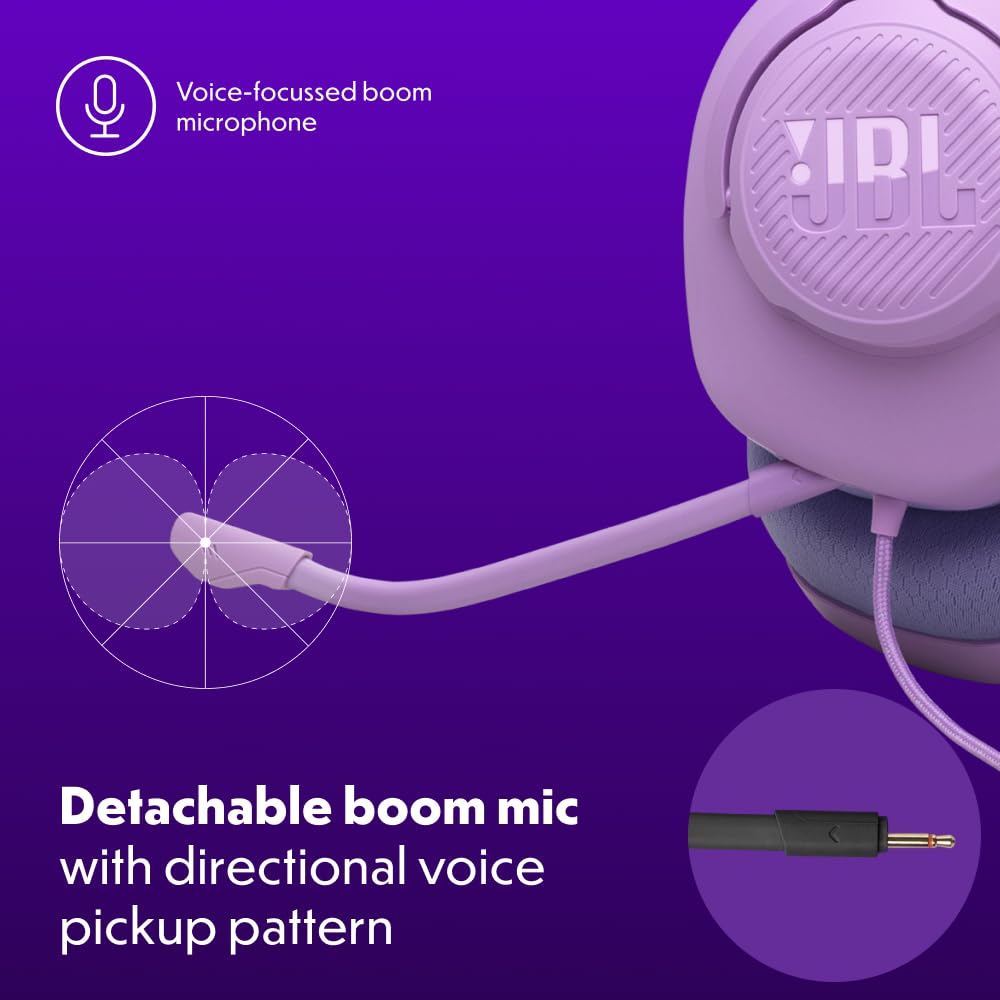 JBL Quantum 100M2,Gaming Kulaklık,Kablolu,Mor