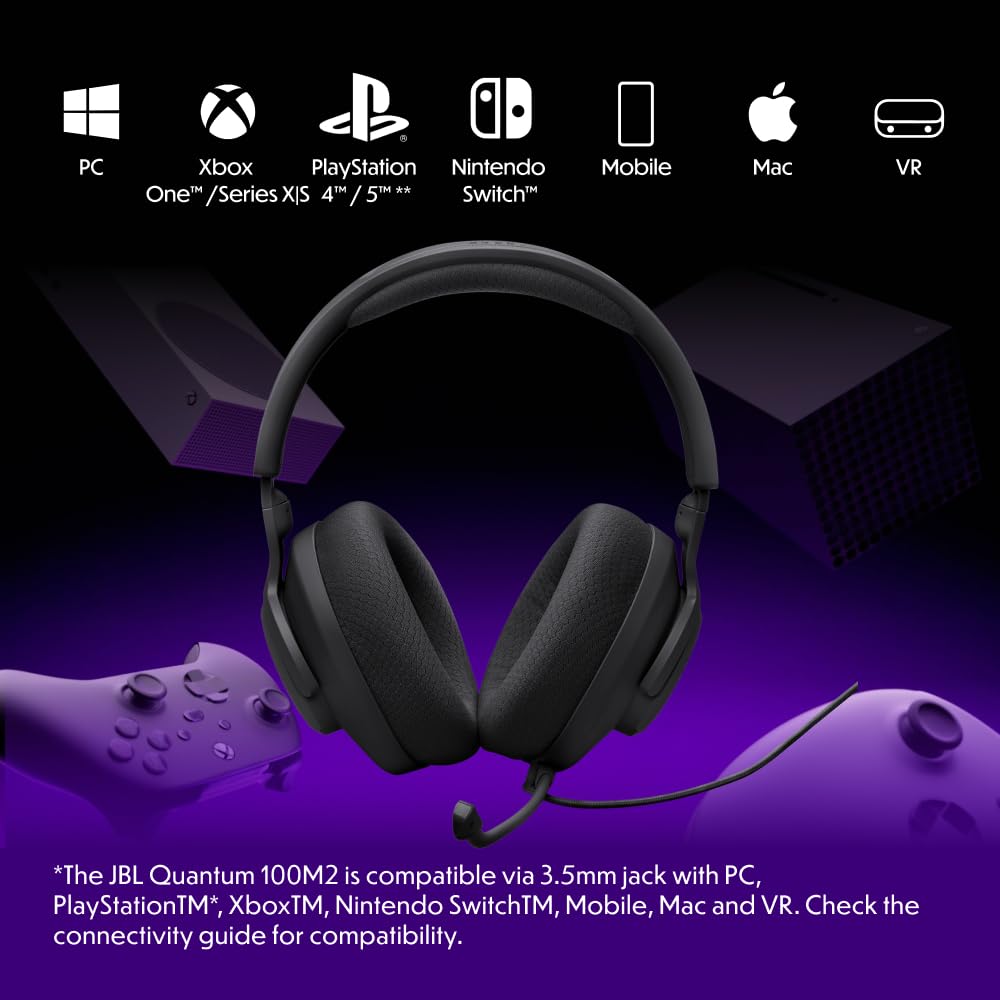 JBL Quantum 100M2,Gaming Kulaklık,Kablolu,Siyah