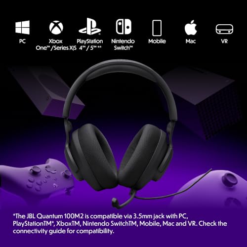 JBL Quantum 100M2,Gaming Kulaklık,Kablolu,Siyah