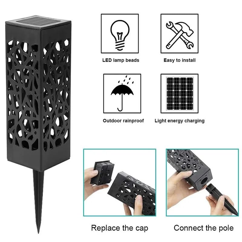 forlife 4'lü Set Güneş Enerjili Solar, GÜN IŞIĞI, Yürüyüş Yolu Bahçe Işıkları, Güneş LED Işıkları, Bahçe, Teras, Çim, Havuz, Yol için Peyzaj Aydınlatması