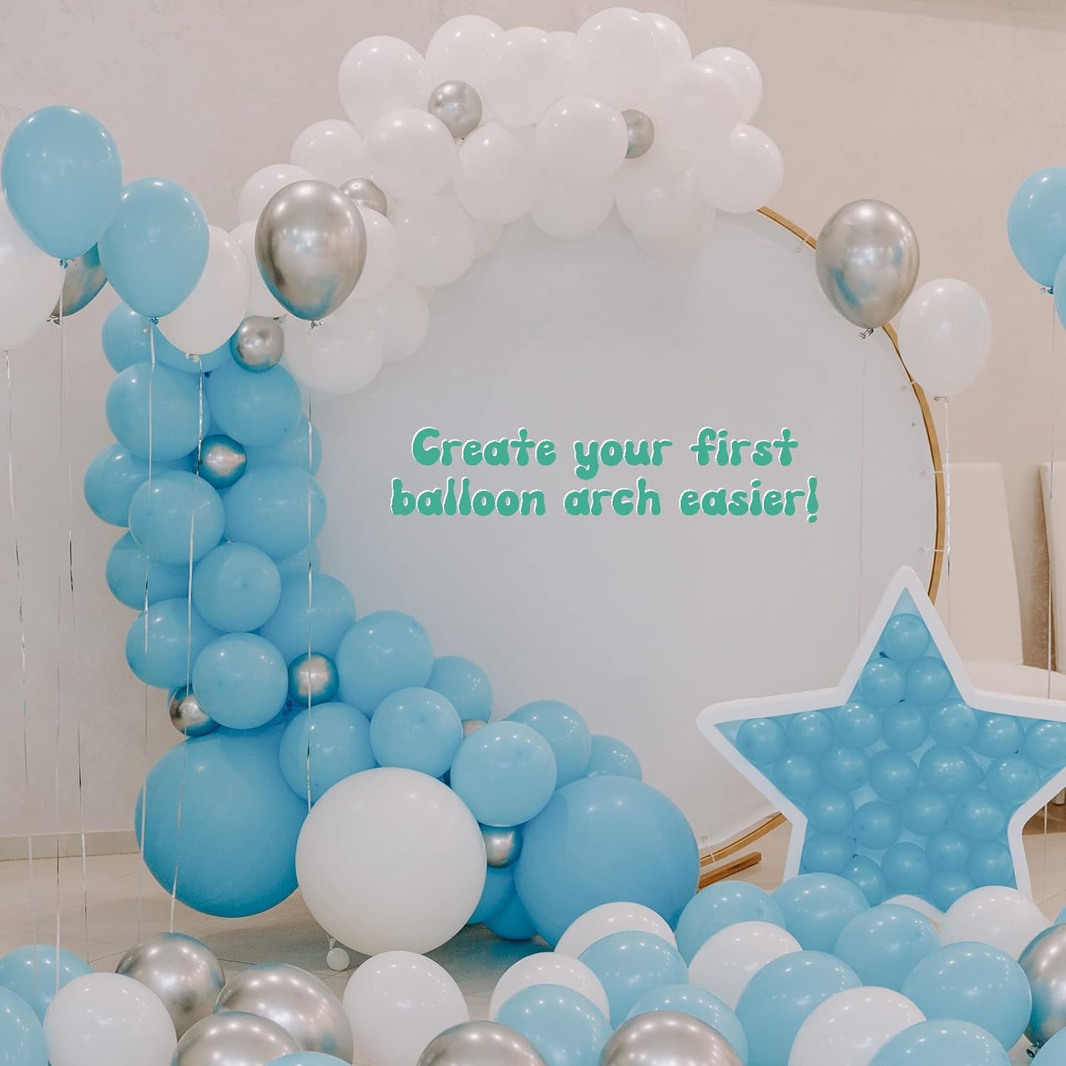 WONKEY TOYS - 2 Adet Plastik Balon Zinciri Aparatı, Balon Şeridi, Balon Kemeri 5 Metre