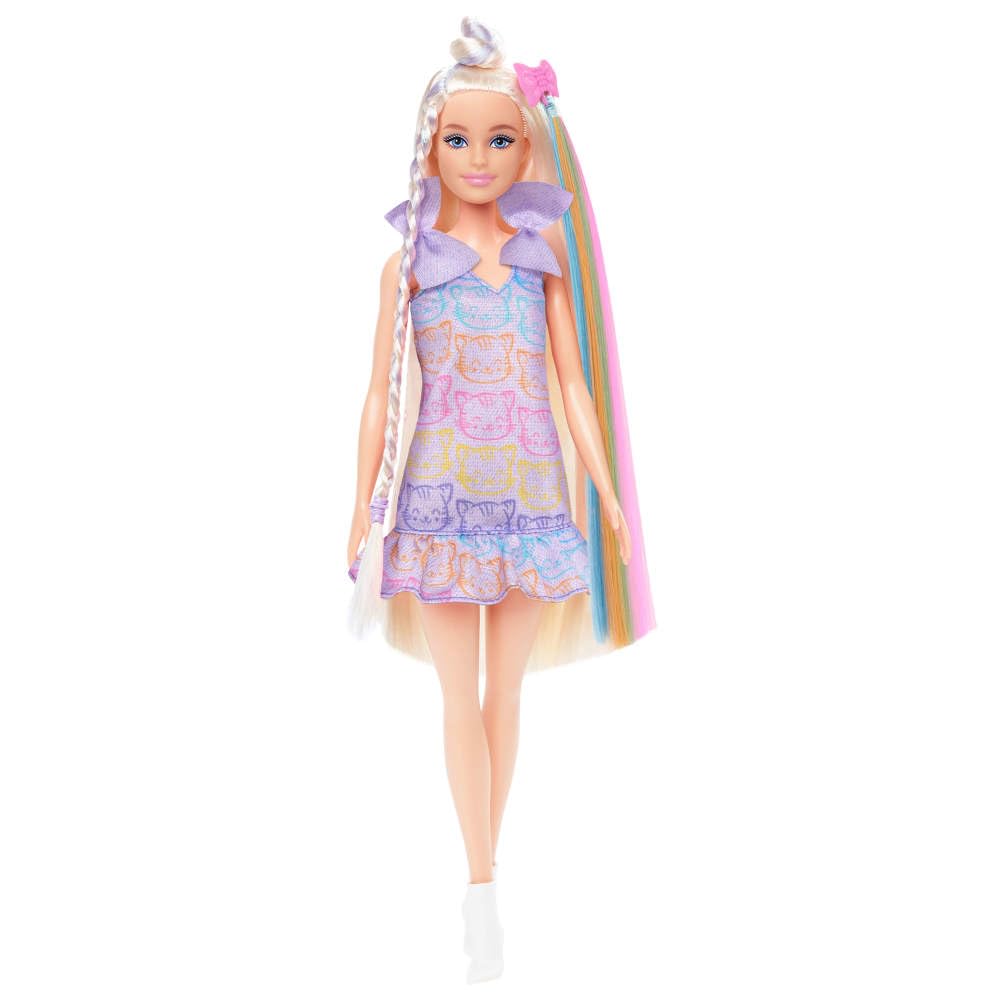 BARBIE UPUZUN MUHTEŞEM SAÇLI BEBEKLER™ Bebek Barbie Upuzun Muhteşem Saçlı Bebekler serisi bebek ve aksesuarları, 2 farklı kombiniyle upuzun saçlı sarışın bebek JCT72