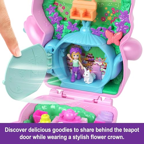 POLLY POCKET™ Tavşancığın Çay Partisi Mini Oyun Seti Polly Pocket Tavşancığın Çay Partisi mini oyun seti, 1 mikro bebek ve evcil tavşanlar, stil aksesuarlarının yer aldığı seyahat oyuncağı JCR40