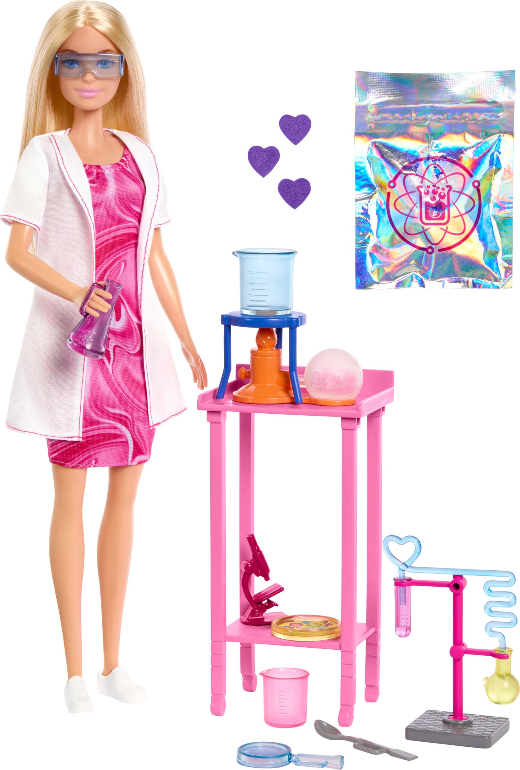 Barbie Kariyer Oyun Setleri - Bilim Uzmanı ve Aksesuarları Bilim Uzmanı Barbie ve aksesuarları, labo