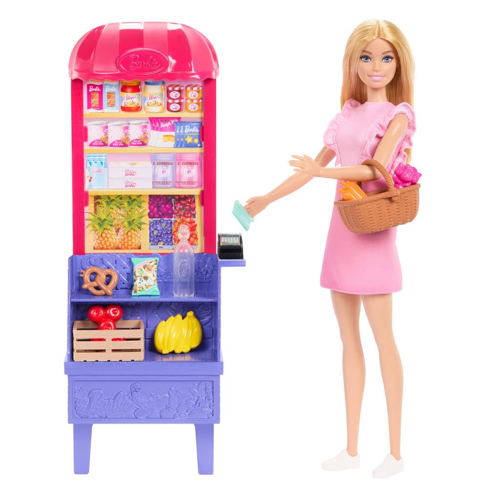 Barbie ve Teresa'nın Dostluk Tarifi™ Malibu Markette™ Bebek ve Oyun Seti Barbie ve Teresa'nın Dostluk Tarifi Malibu Markette bebek ve oyun seti, 11 aksesuar JCT05
