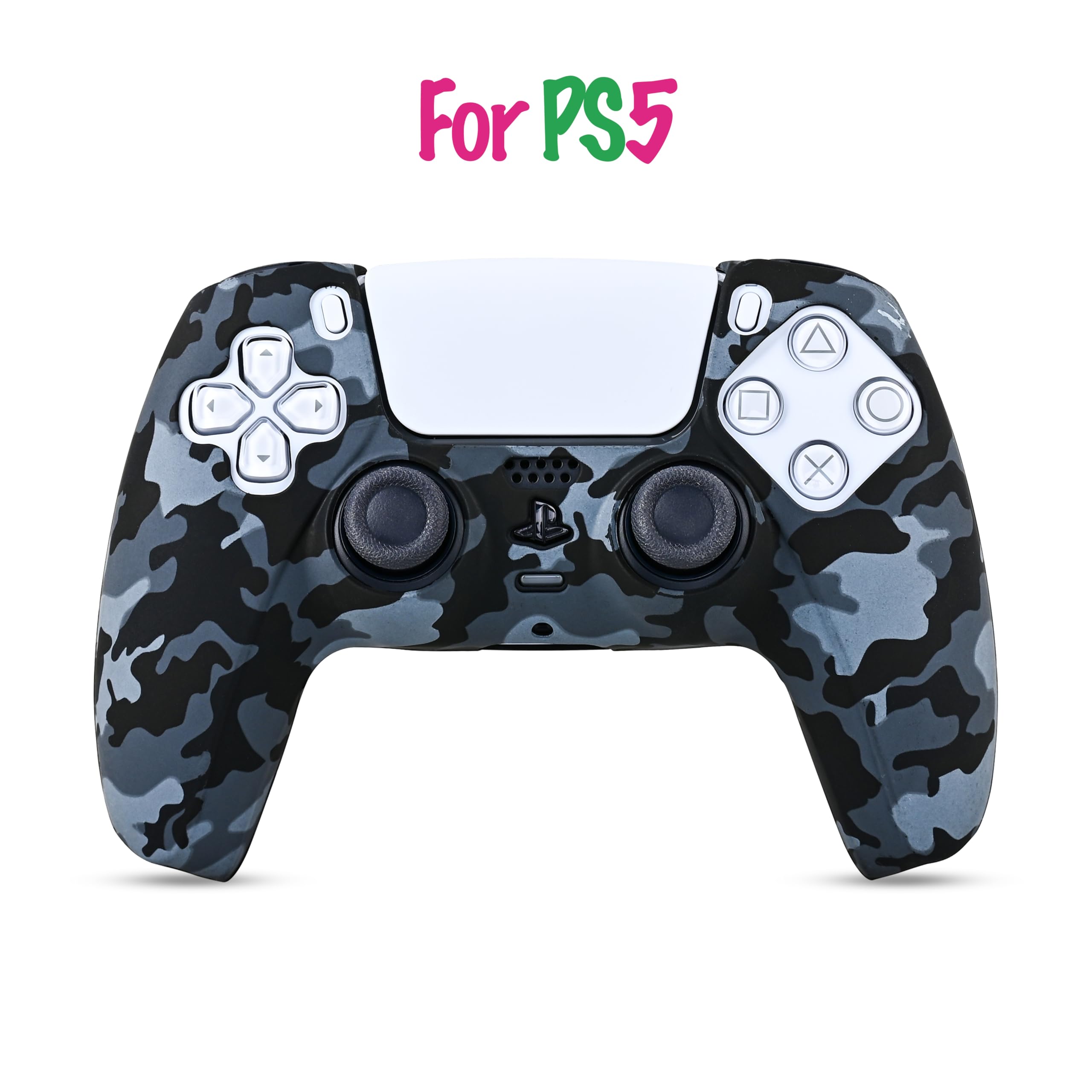 Kontorland PS5 Gamepad Uyumlu Silikon Kılıf - Color Chaos (Night Camo)