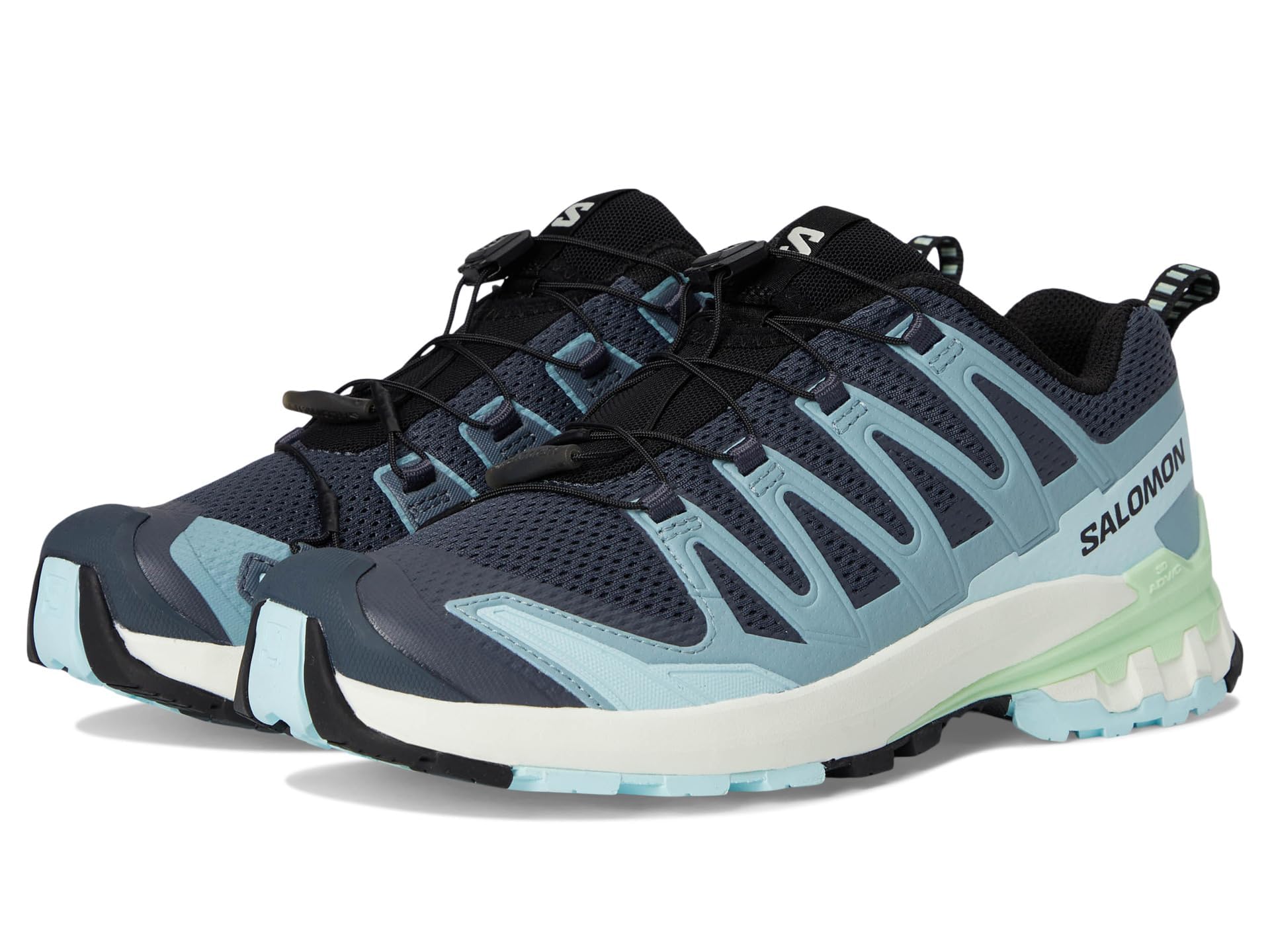 Salomon Kadın Xa Pro 3D V9 Spor Ayakkabı, Türbülans/Buzlu Aqua/Patina Yeşili, 39 EU