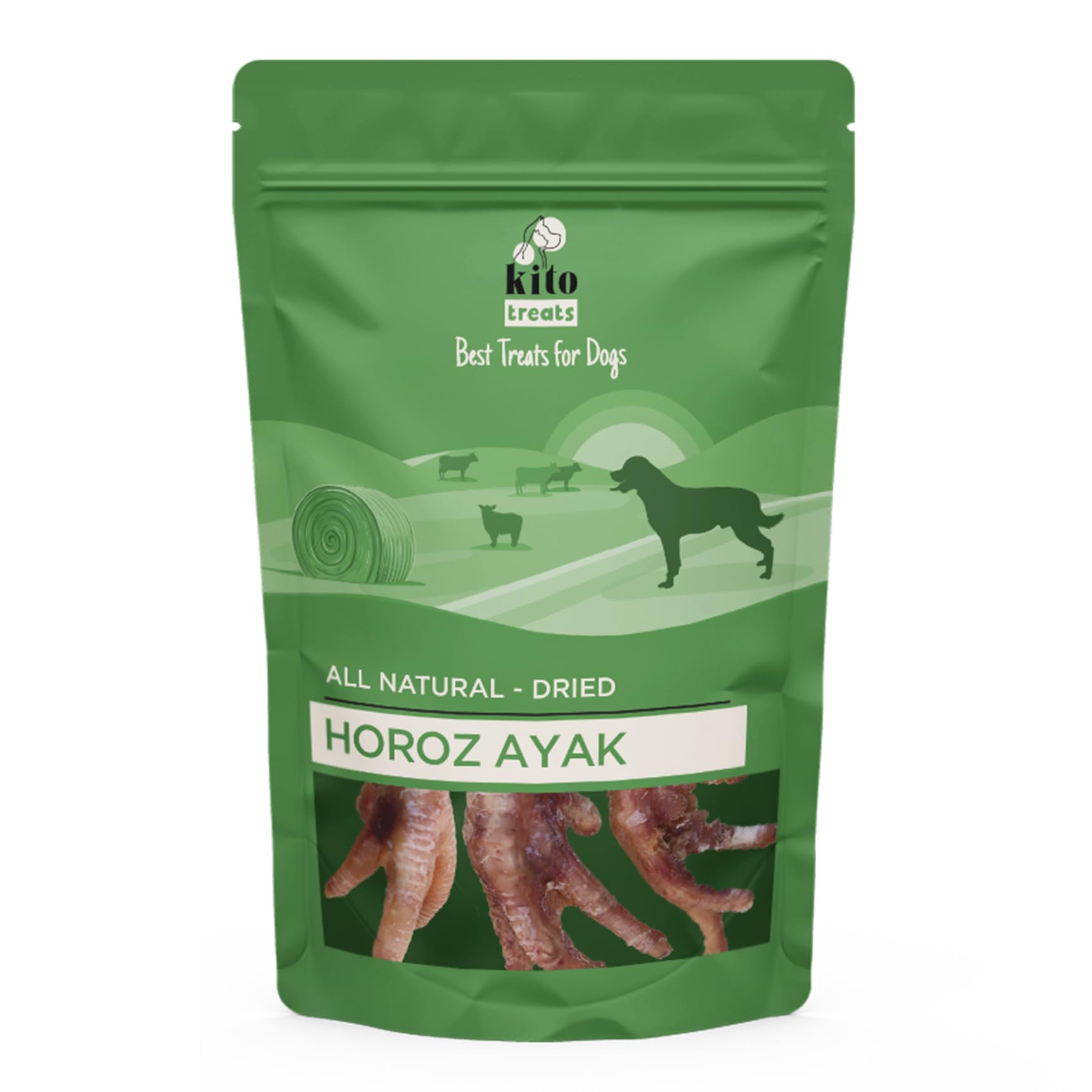 Kito Horoz Ayak Çiğnemelik Köpek Ödül Maması%100 Doğal, Glutensiz, Organik 100 gr (Dog Treat)