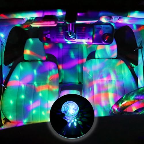 Disko topu parti ışığı RGB renk deseni müzik kontrollü + Iphone Uyumlu Soket iç ve dış mekan USB taşınabilir DJ Karakoe Düğün nişan doğum günü Led ambiyans atmosfer aydınlatması