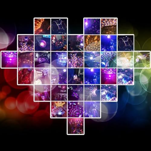 Disko topu 360° parti ışığı RGB renk deseni müzik kontrollü iç ve dış mekan USB taşınabilir DJ Karakoe Düğün nişan doğum günü Led ambiyans atmosfer aydınlatması