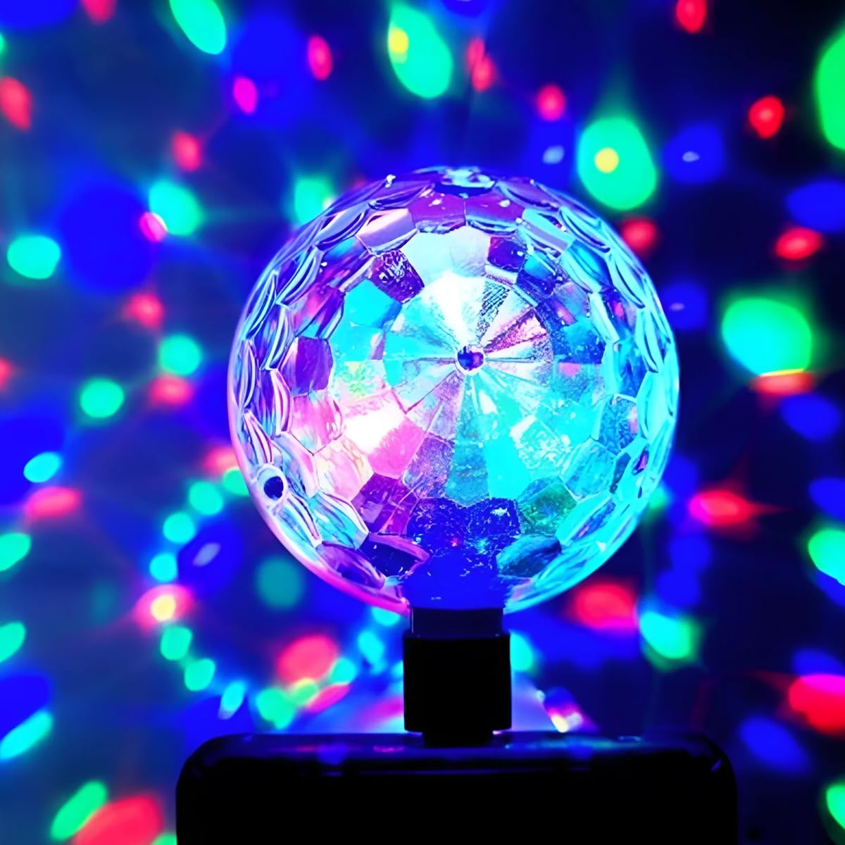 Disko topu 360° parti ışığı RGB renk deseni müzik kontrollü iç ve dış mekan USB taşınabilir DJ Karakoe Düğün nişan doğum günü Led ambiyans atmosfer aydınlatması