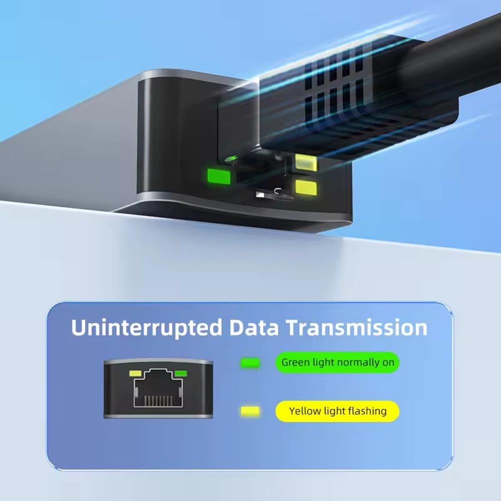 PrimeX PX-4743 USB To Gigabit Ethernet, USB3.0 to RJ45 10/100/1000/2500Mbps Gigabit İnternet Çevirici, USB to Ethernet Dönüştürücü Adaptör
