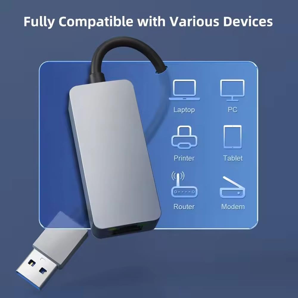 PrimeX PX-4743 USB To Gigabit Ethernet, USB3.0 to RJ45 10/100/1000/2500Mbps Gigabit İnternet Çevirici, USB to Ethernet Dönüştürücü Adaptör
