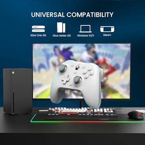 GameSir G7 HE Wired Xbox Controller, Officially licensed Controller for Xbox Series X|S, Xbox One, Windows 10|11, PC, Video Game Controller with Hall Effect Sticks (White)