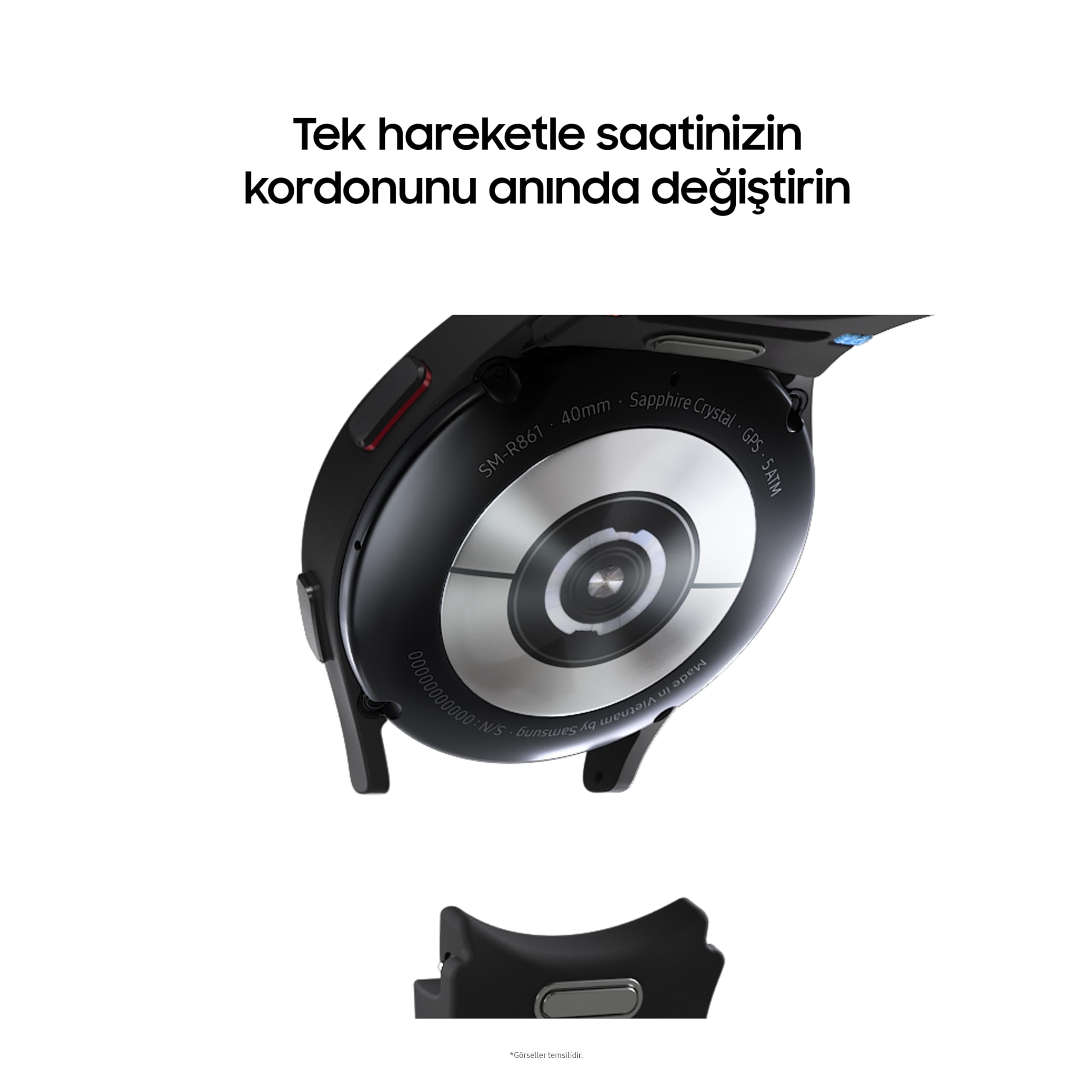 SAMSUNG Galaxy Watch FE, Akıllı Saat, Health Monitor, Fitness Takibi, 40mm, Siyah