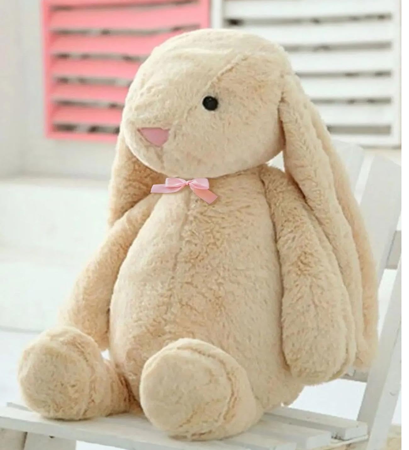 Uyku Arkadaşım Uzun Kulak Bunny Peluş Tavşan 65 cm Bej