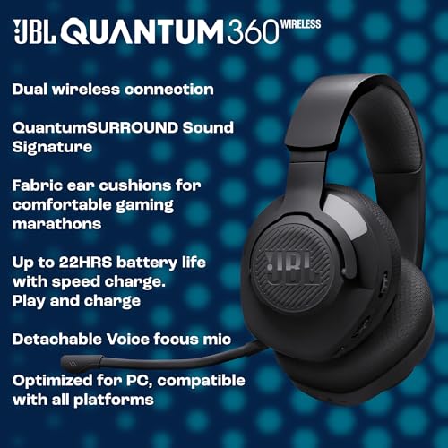 JBL Quantum 360,Gaming Kulaklık,Siyah