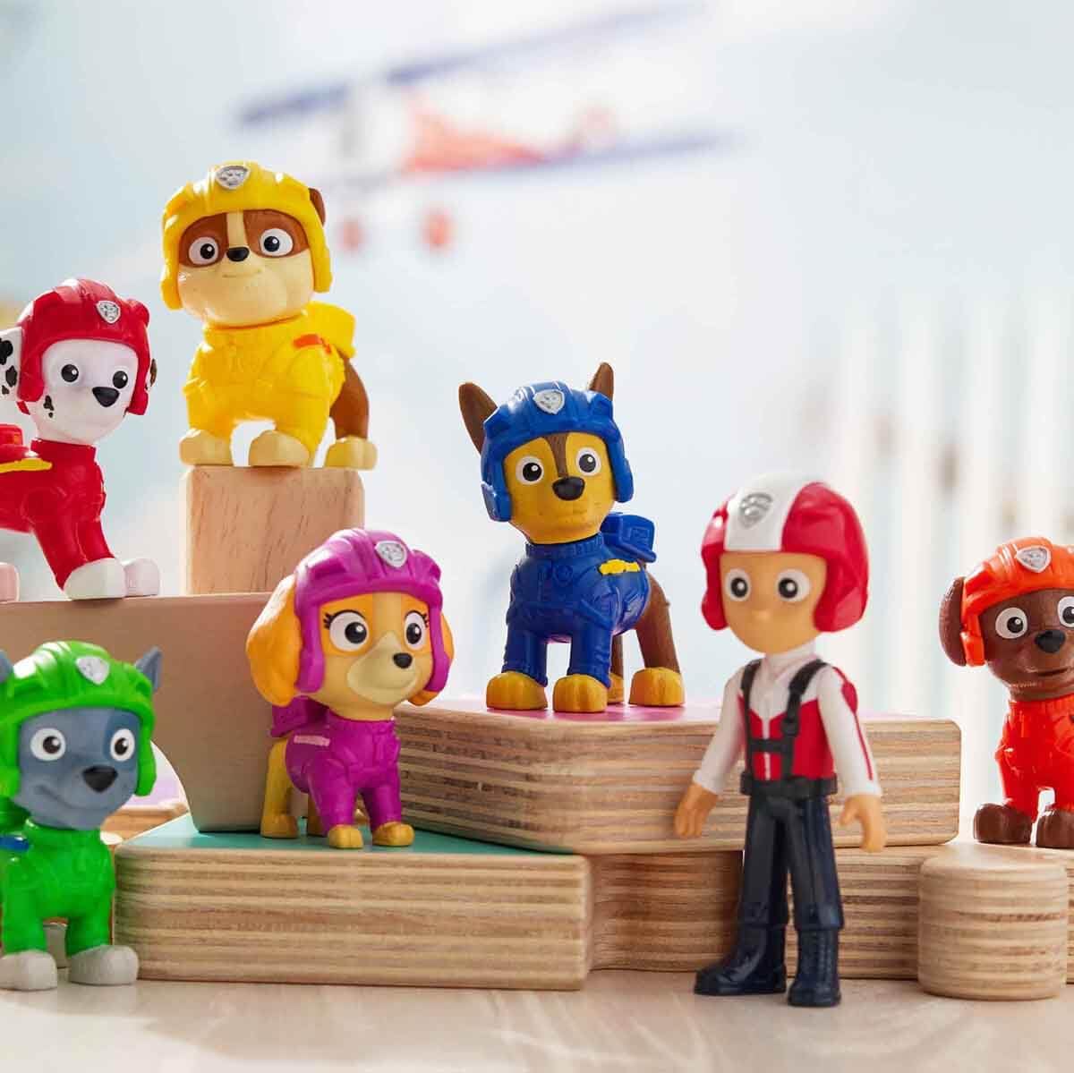PAW PATROL Air Rescue - Koleksiyon için 7 figürlü oyuncak figür seti, 3 yaşından büyük çocuklar için oyuncak