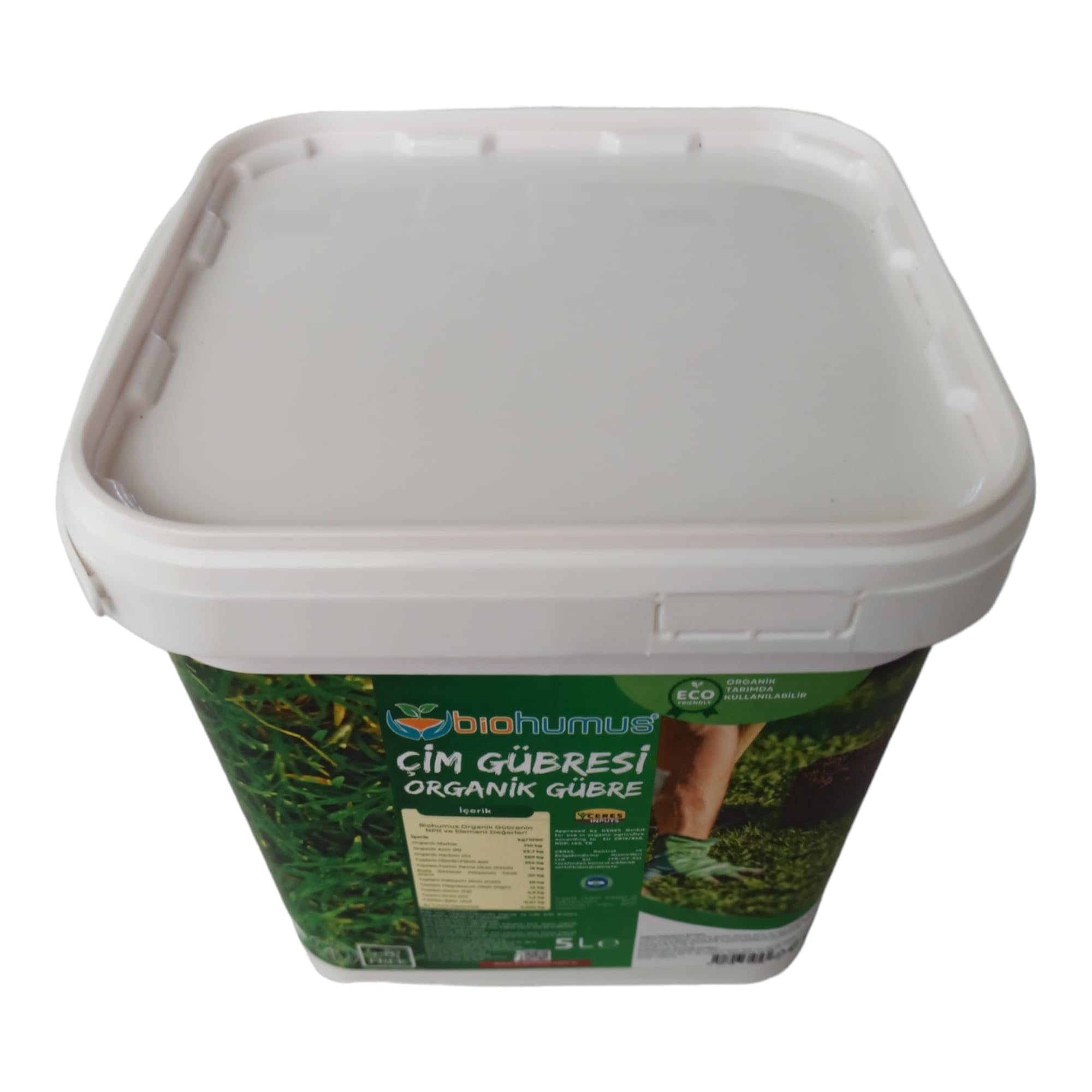 Biohumus ÇİM için, Organik gübre, Organik Sertifikalı, Kök geliştirici, toprak düzenleyici, bitki besleyici, 5 Litre