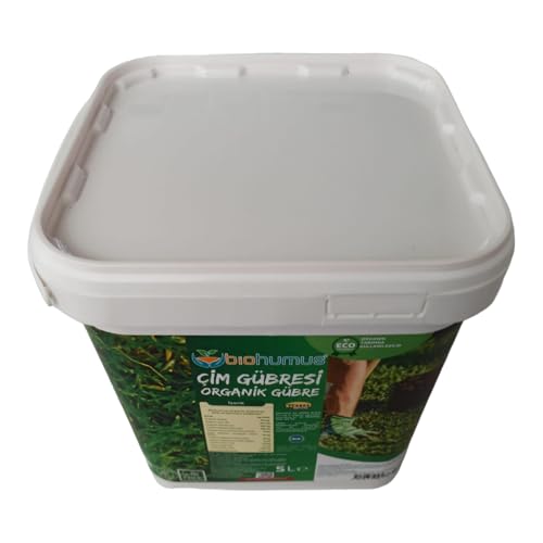 Biohumus ÇİM için, Organik gübre, Organik Sertifikalı, Kök geliştirici, toprak düzenleyici, bitki besleyici, 5 Litre