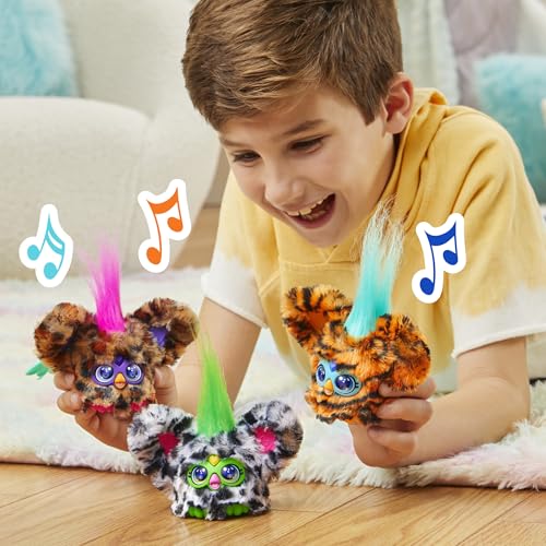 Furby Furblets Moo-Boo Mini Friend, Kızlar ve Erkekler için Elektronik Peluş Oyuncaklar, İnek, Siyah ve Beyaz, Mobilya Konuşuyor ve Müzik Çalar, Seri 5, Okula Dönüş Hediyeleri, 6 Yaş ve Üzeri