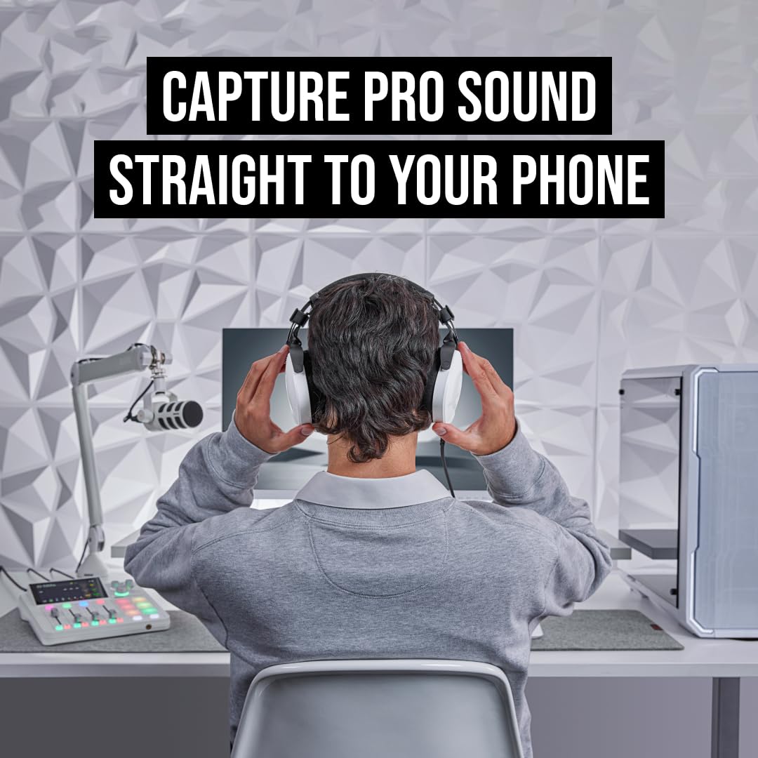 RØDE Podcasting, Akış ve İçerik Oluşturma için XLR ve USB Bağlantılı PodMic USB Dinamik Yayın Mikrofonu (Beyaz)