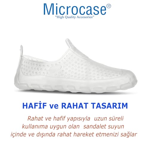 Microcase Unisex Kaymaz Taban Deniz Havuz Doğa Rafting Ayakkabısı Şeffaf Tasarım-AL4496 (Şeffaf, 36-37)