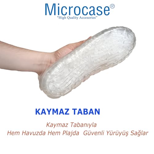 Microcase Unisex Kaymaz Taban Deniz Havuz Doğa Rafting Ayakkabısı Şeffaf Tasarım-AL4496 (Şeffaf, 36-37)