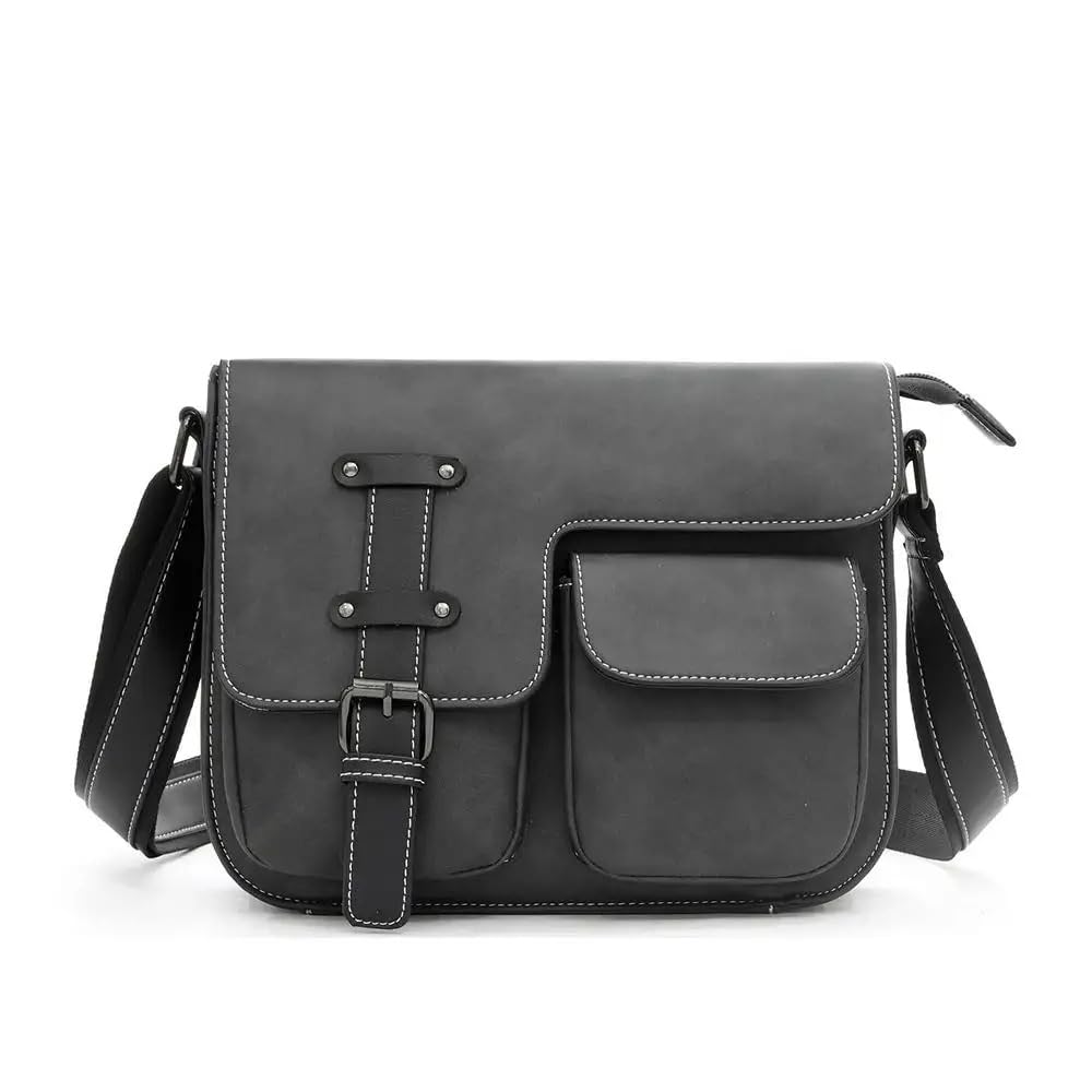 homelifestyle® Style Serisi 11" Nubuk Pu Deri Erkek Tablet & Evrak Çantası - Gri (10 * 31 * 21 cm)