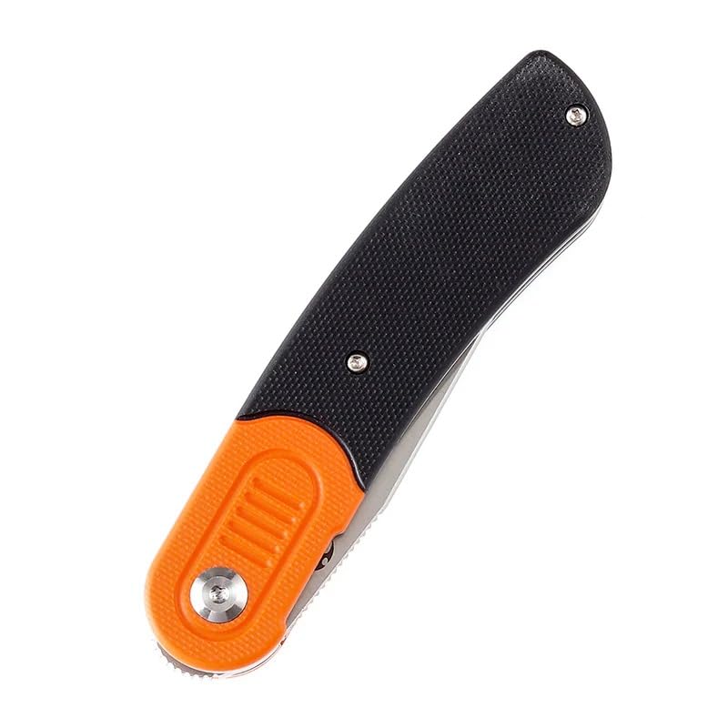 KANSEPT Reverie | Turuncu ve Siyah G10 Sap | Taş Yıkama 154CM Çelik Çakı | T2025B8