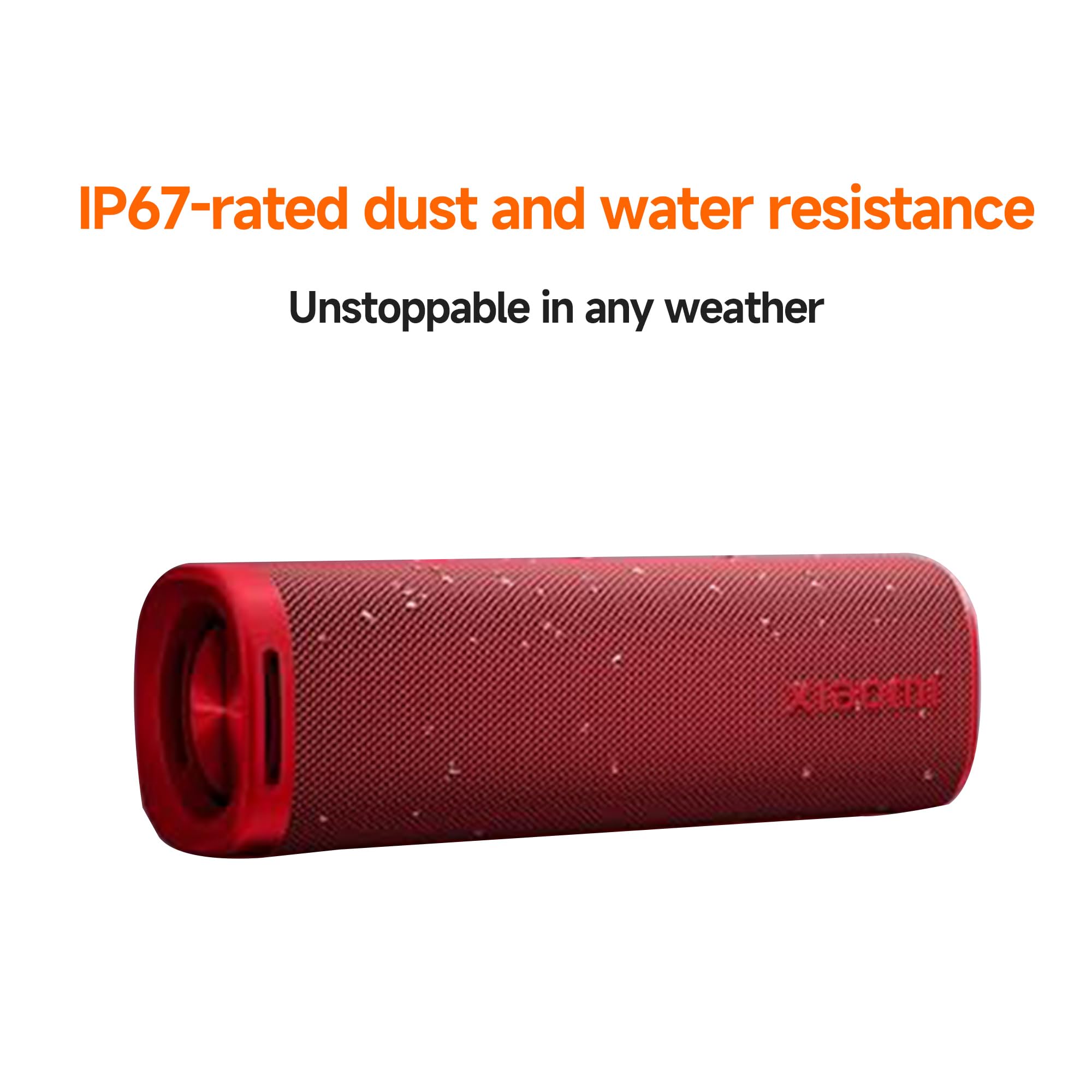 Xiaomi Taşınabilir Bluetooth Hoparlör (30W), Ses, Gerçek Kablosuz Stereo, Bluetooth 5.4, IP70 Su Geçirmez, Uzun Süreli Oynatma, Kırmızı