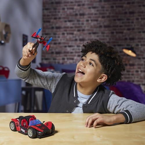Marvel Spider-Man VenomVersus Epic World of Action Miles Morales Remix Blast Racer Figür ve Oyuncak Araba, Süper Kahraman Oyuncakları, 4 Yaş ve Üzeri Çocuklar