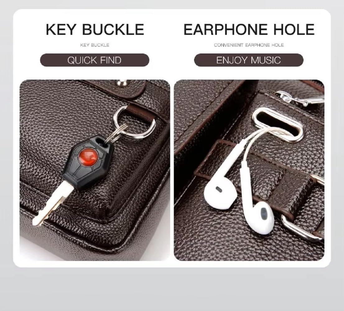 homelifestyle® Business Serisi 11" Pu Deri Erkek Tablet & Evrak Çantası - Kahve (5,5 * 28,5 * 19 cm)