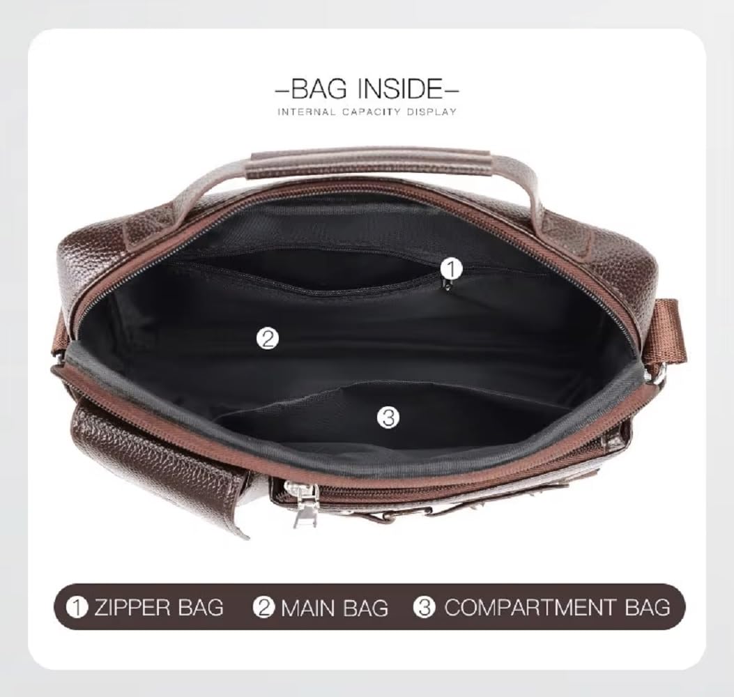 homelifestyle® Business Serisi 11" Pu Deri Erkek Tablet & Evrak Çantası - Kahve (5,5 * 28,5 * 19 cm)