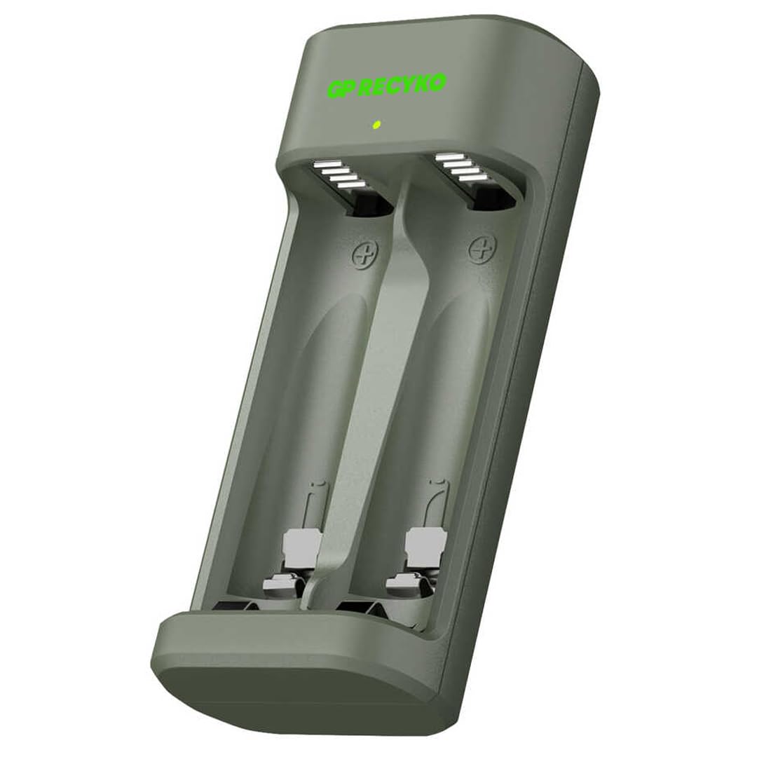 GP E221 USB ŞARJ CİHAZI (Pilsiz Model) 2 Kanallı hem AA hemde AAA şarjlı piller için