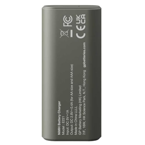 GP E221 USB Pil Şarj Cihazı 2 Adet 2600mAh AA Kalem Pilli Set